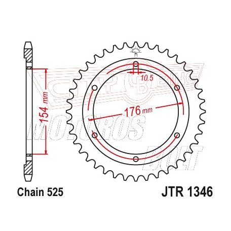 Lánckerék hátsó JT 1346-43