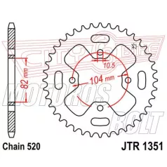 Lánckerék hátsó JT 1351