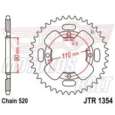 Lánckerék hátsó JT 1354