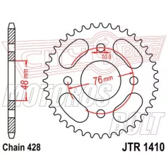 Lánckerék hátsó JT 1410