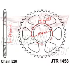 Lánckerék hátsó JT 1458