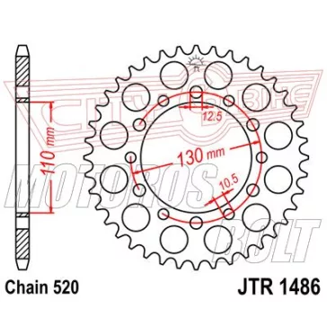 Lánckerék hátsó JT 1486