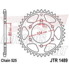 Lánckerék hátsó JT 1489