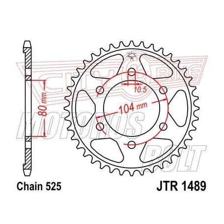 Lánckerék hátsó JT 1489-43