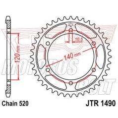Lánckerék hátsó JT 1490-42