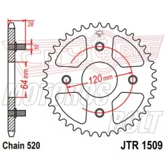 Lánckerék hátsó JT 1509
