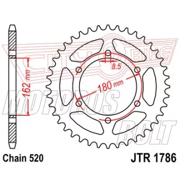 Lánckerék hátsó JT 1786