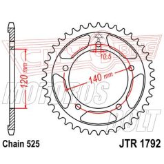 Lánckerék hátsó JT 1792-45