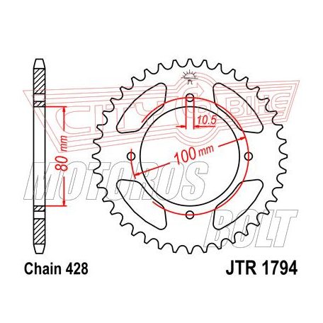 Lánckerék hátsó JT 1794