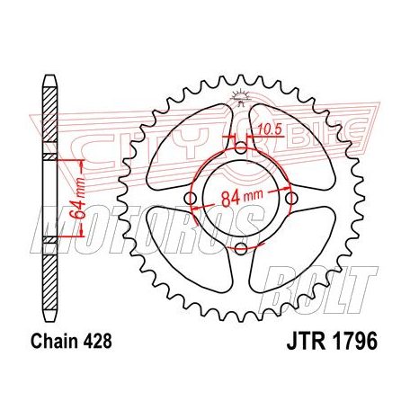 Lánckerék hátsó JT 1796