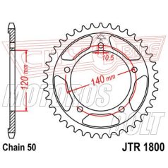 Lánckerék hátsó JT 1800-43