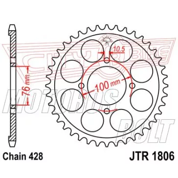 Lánckerék hátsó JT 1806