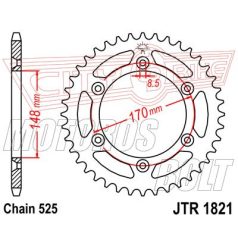 Lánckerék hátsó JT 1821