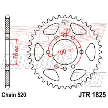 Lánckerék hátsó JT 1825