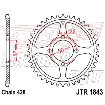 Lánckerék hátsó JT 1843