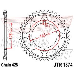 Lánckerék hátsó JT 1874