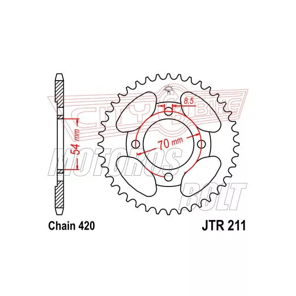 Lánckerék hátsó JT 211 Lánckerék hátsó JT 211