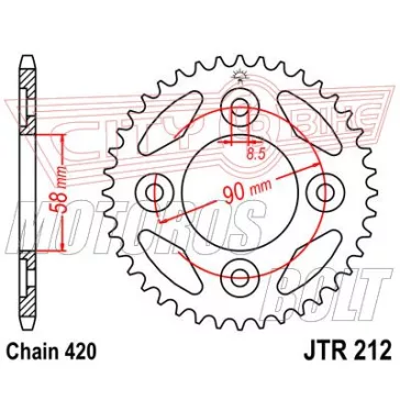 Lánckerék hátsó JT 212-35