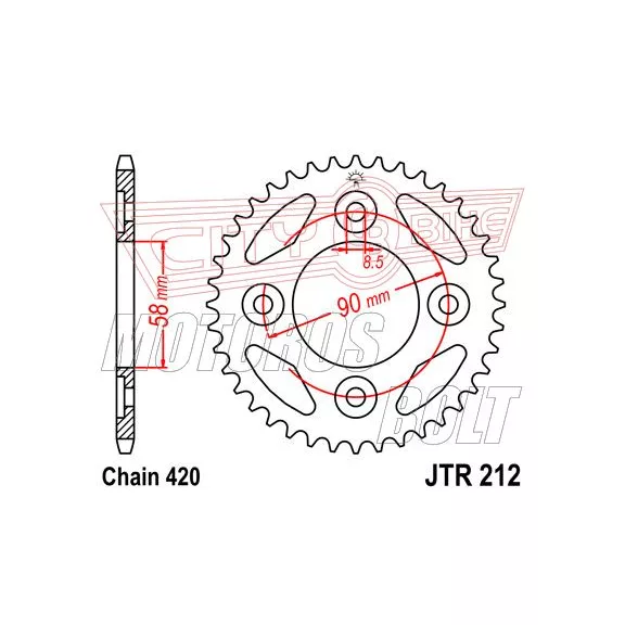 Lánckerék hátsó JT 212-35 Lánckerék hátsó JT 212-35