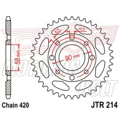 Lánckerék hátsó JT 214