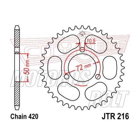 Lánckerék hátsó JT 216-41