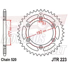 Lánckerék hátsó JT 223
