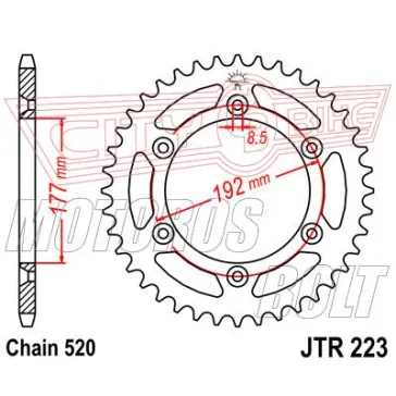 Lánckerék hátsó JT 223