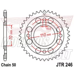 Lánckerék hátsó JT 246