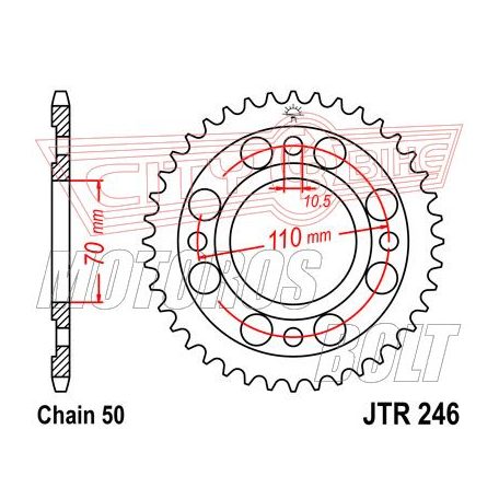 Lánckerék hátsó JT 246-35