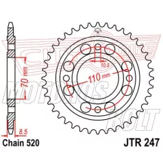 Lánckerék hátsó JT 247