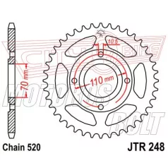 Lánckerék hátsó JT 248