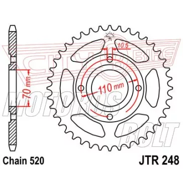 Lánckerék hátsó JT 248