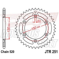 Lánckerék hátsó JT 251