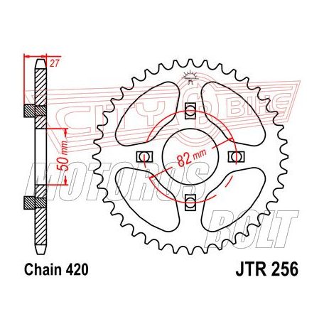 Lánckerék hátsó JT 256-31