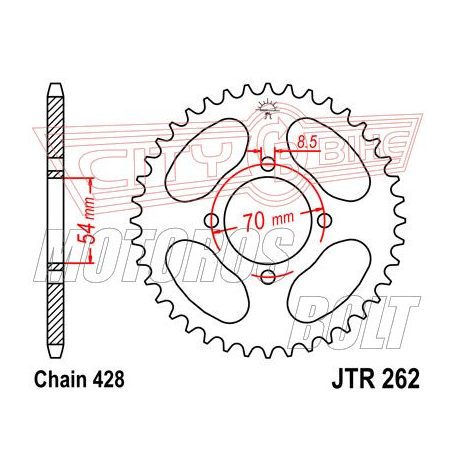 Lánckerék hátsó JT 262