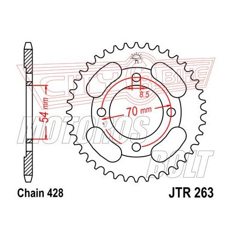 Lánckerék hátsó JT 263