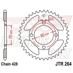 Lánckerék hátsó JT 264