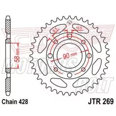 Lánckerék hátsó JT 269-43