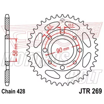 Lánckerék hátsó JT 269