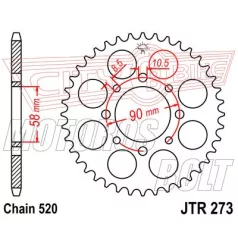 Lánckerék hátsó JT 273