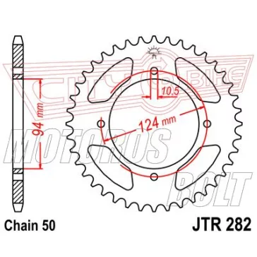 Lánckerék hátsó JT 282