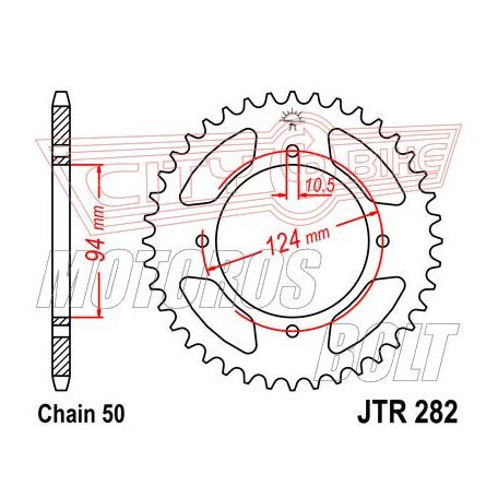 Lánckerék hátsó JT 282-36