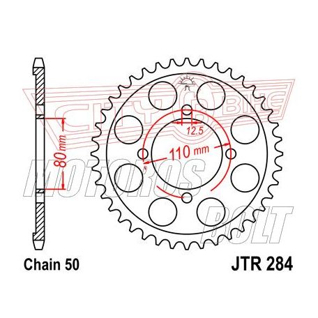 Lánckerék hátsó JT 284-45