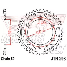 Lánckerék hátsó JT 298