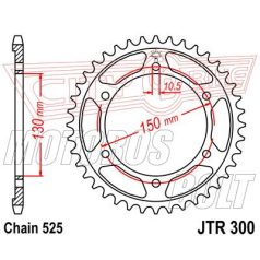 Lánckerék hátsó JT 300-42