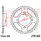Lánckerék hátsó JT 462-50