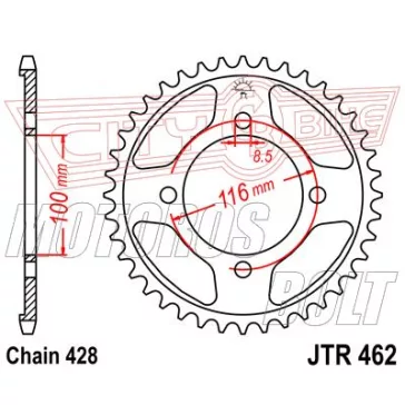 Lánckerék hátsó JT 462