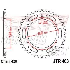 Lánckerék hátsó JT 463-48