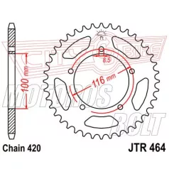 Lánckerék hátsó JT 464