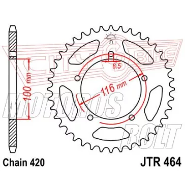 Lánckerék hátsó JT 464